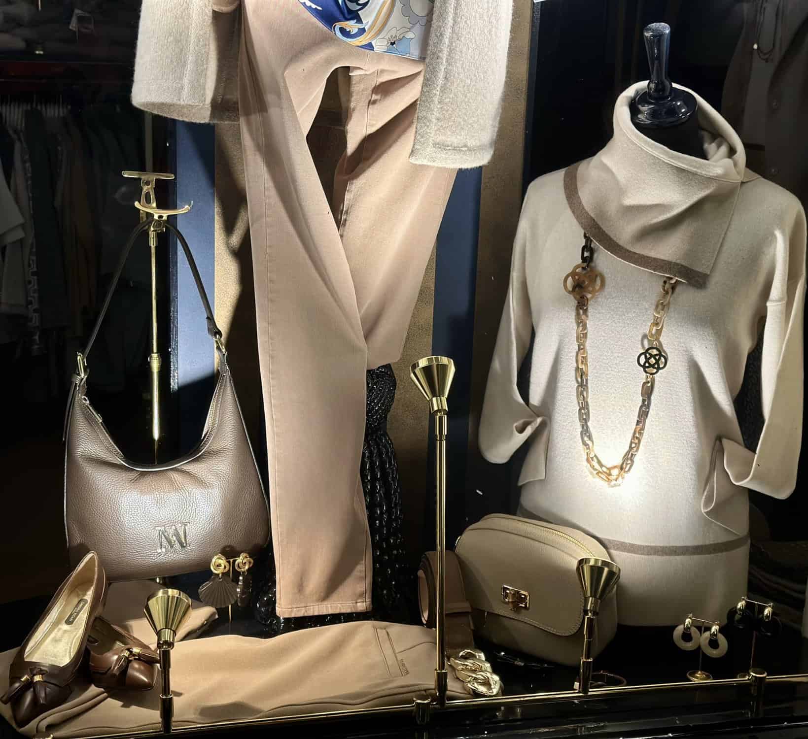 Beige Seductive Pantalon En Cashmere Truinen Op Maat Gemaakt