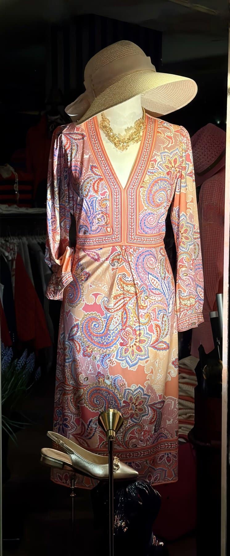 Modici Zomer Jurk Koraal Peasly Print