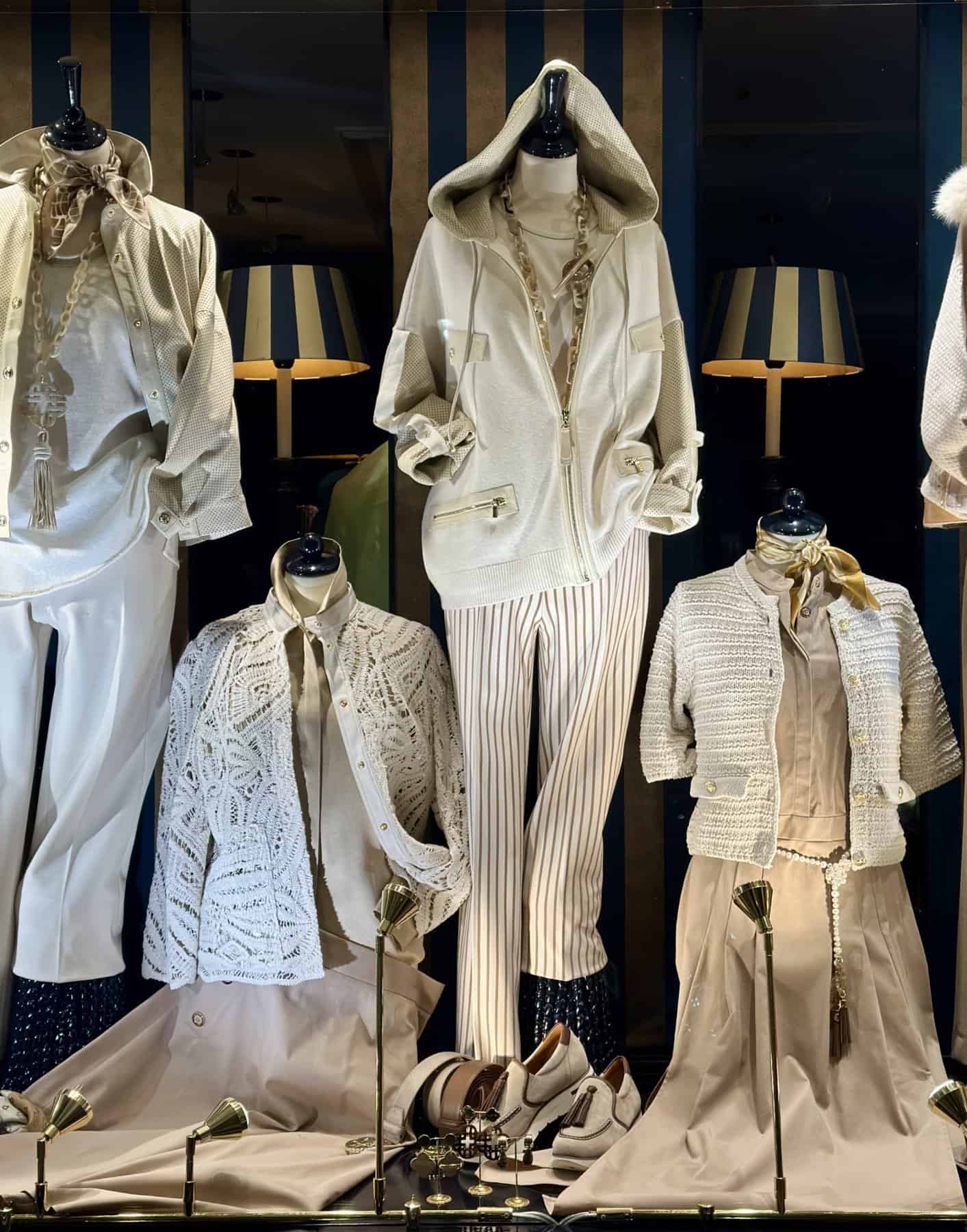 Offwhite Vest Met Leer