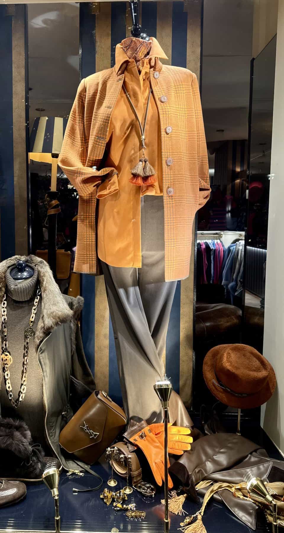 Oranje Bruin Geruit Vest