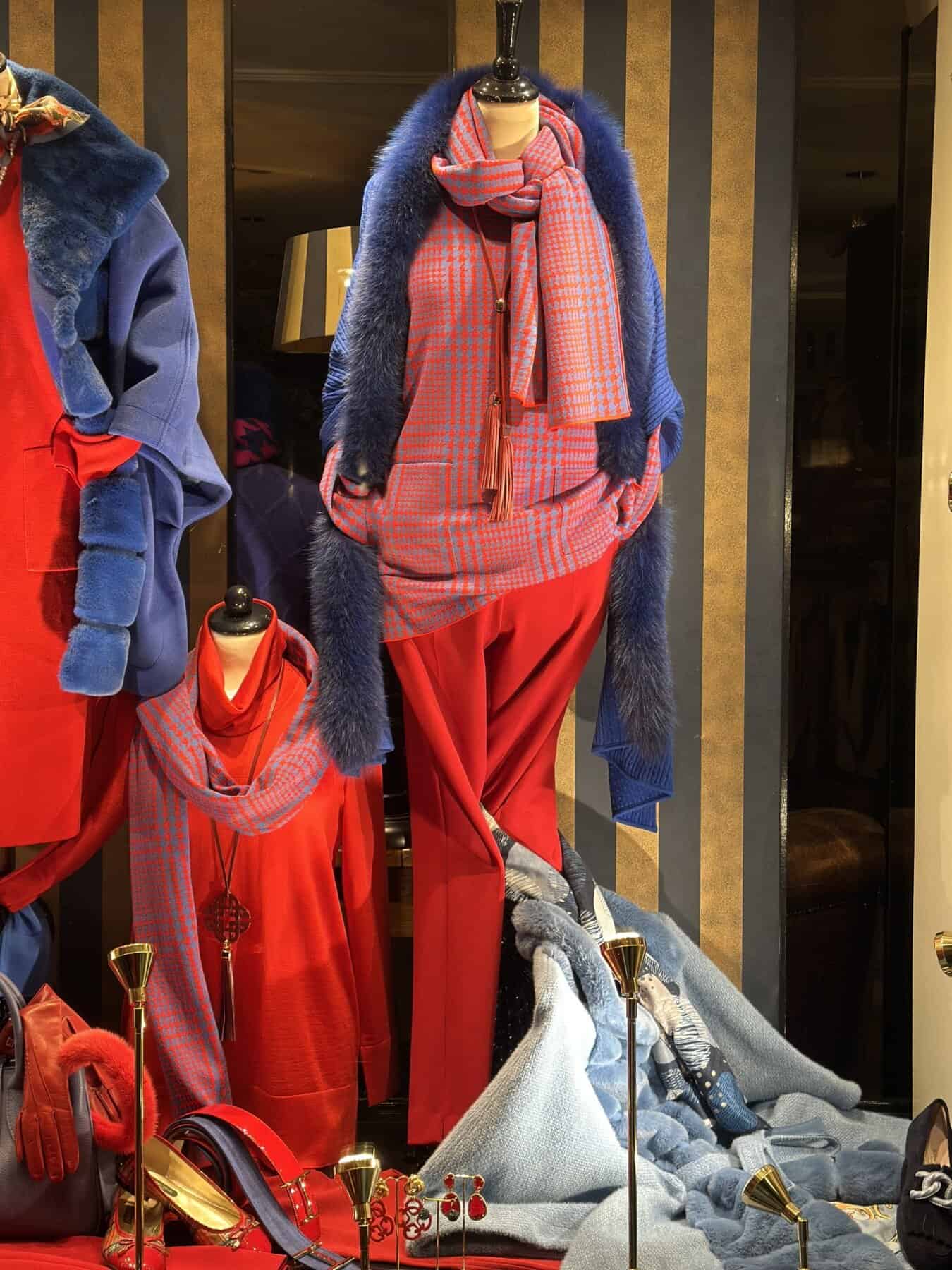 Rood Met Kobalt Ruitje Trui